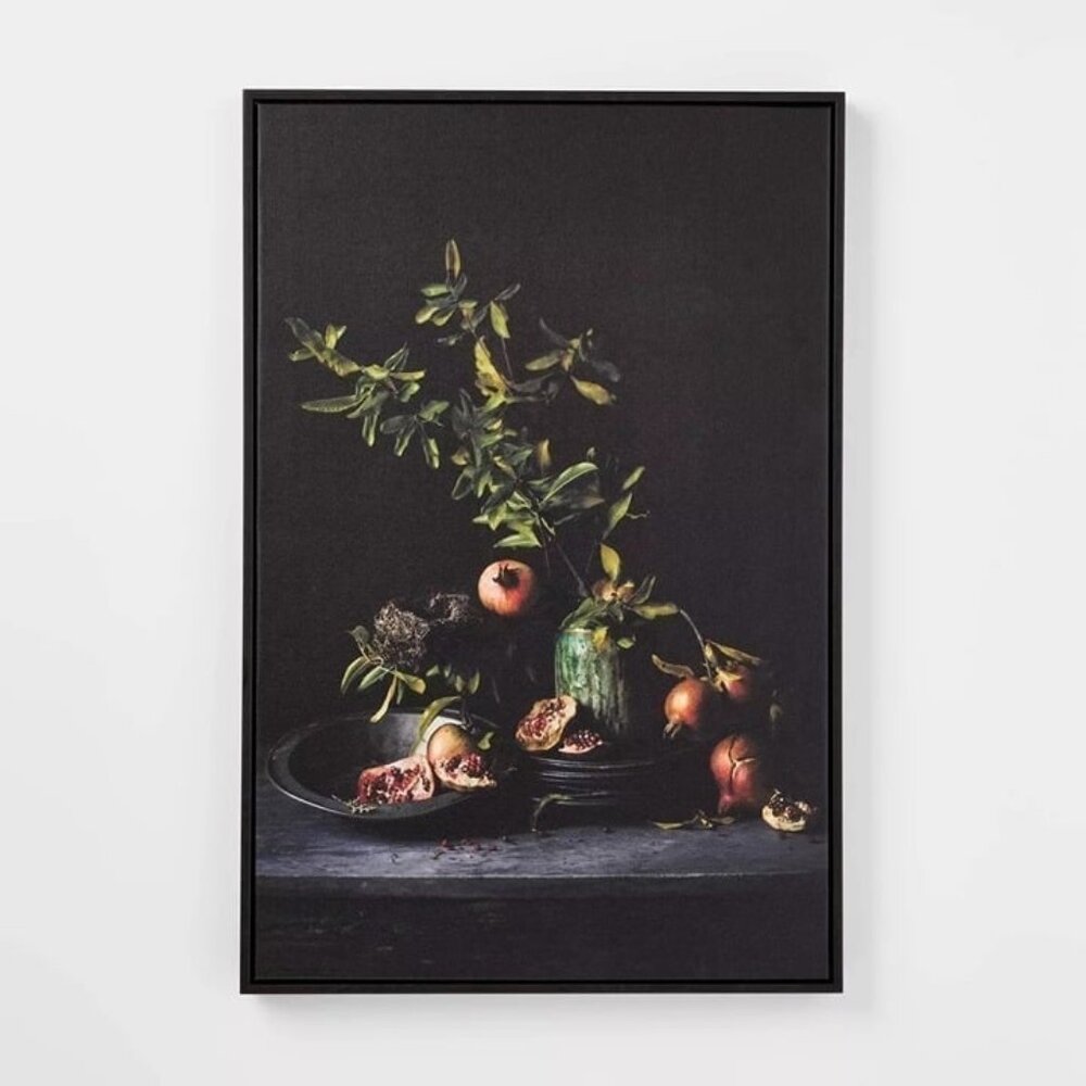 16x24 Dark Floral‎ Framed Wall Art - Threshold Studio McGee, Target 2024